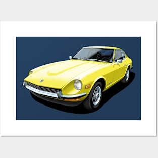 Datsun 240Z in yellow Posters and Art